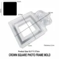Moule en silicone pour cadre photo couronne, outil de bricolage résine plâtre. - Cadre Photo Carré Couronne 004-1319