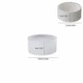 Round striped storage box bottom lid silicone mold set, perfect for DIY concrete plaster crafts. - Round Striped Storage Box Lid