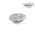 Lotus leaf shape 3-compartment silicone mold DIY tray plaster casting craft tool. - Lotus Leaf Tray Large 001-4394