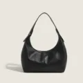 Sac hobo noir pour femme en cuir PU, sac a epaule elegant et decontracté pour un usage quotidien. - Noir