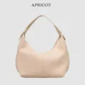 Élégant sac porté épaule hobo en cuir PU abricot pour femmes, sac à main tendance. - Abricot