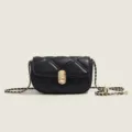 Sac bandouliere matelasse noir pour femme elegant mini sac a main de mode chic - Noir