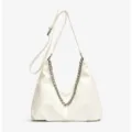 Sac epaule blanc chic pour femme, sac a main tendance avec chaine style printemps ete. - Blanc