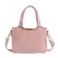 Pink women's handbag large capacity tote shoulder crossbody bag stylish daily commute purse - Pink