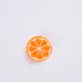 Resin orange slice charm, orange color DIY craft accessory, lightweight 3.4g for phone case. - Orange / L