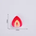 Strawberry slice resin charm, DIY miniature food accessory for phone case and clogs. - Strawberry / L