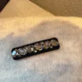 Pince à cheveux en velours strass vintage luxe cristal brillant accessoire femme élégant - Gris Anthracite