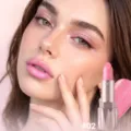 Young Vision shimmering lipstick shade 02, moisturizing pink pearl lip makeup for charming gloss. - Black and Red (02)