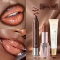 YOUNG VISION set trucco professionale da 3 pezzi con rossetto opaco e lucidalabbra. - Set di combinazione 6