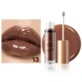 YOUNG VISION mirror water gloss lip gloss caramel shade 13 with flocked brush for plump lips - 13 (Foreign Version)