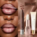 YOUNG VISION Set Trucchi 3Pz Rossetto Opaco E Lucidalabbra Brillante Moda Top Nuvo! - Set Combinato 1