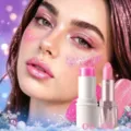 YOUNG VISION 2-pack glitter lipstick highlighter stick shade 02 pink shimmer makeup - 02 Glitter Stick + Lipstick