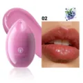 YOUNG VISION pink egg-shaped lip balm shade 02 moisturizing glossy lip gloss with blueberry - Black and Red (02)