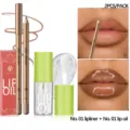 YOUNG VISION set trucco 2pz matita contorno labbra e olio labbra numero 01 marrone nude - Set da 2 Pezzi (01 Matita Labbra + 01 Olio Labbra)