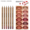Matte lip liner pencil set with sharpener, 6 long-lasting waterproof nude lip makeup shades. - Group A (01-06) 6 Pcs