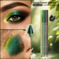 Green forest 3-piece waterproof eyeliner pencil set with sharpener, pearl finish, long wear. - 03-3 Piece Combination Set With Sharpener