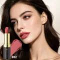YOUNG VISION velvet matte lipstick shade 02, smooth moisturizing black tube lip makeup. - Style 02