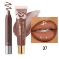 YOUNG VISION 2-Piece Matte Lipstick Pen and Lip Gloss Set Chocolate Brown Shade 07 Lip Makeup - 07 Lipstick Pen + 08 Lip Oil Set (Overseas Version)