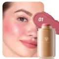 YOUNG VISION Pocket Blush Stick 01 Matte Cream Lip and Cheek Dual-Use Rouge Makeup - Matte Black (01)