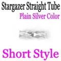 S925 Sterling Silver Faceted Straight Tube Spacer Bead DIY Jewelry Making Accessory - Starry Straight Tube Short / Plain Silver