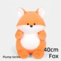 Simpatico peluche volpe arancione 40cm, morbida bambola animale di peluche cuscino compleanno. - Volpe / Misura 40cm