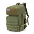 Sac à dos tactique vert armée 45L avec système MOLLE, sac de randonnée imperméable en plein air. - Vert Militaire