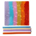 Bunt silikon sensorik aktivitätsbrett anti stress spielzeug mit fingerabdruck muster für kinder - Quadratisch Regenbogen Doppelseitig