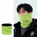 Winter fleece neck warmer windproof thermal gaiter for cycling outdoor sports green. - Fluorescent Green