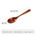 Japanischer Löffel Holzlöffel Kaffeelöffel Honiglöffel Suppenlöffel Küchengeschirr - 18.5cm Löffel