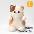 Mignon chat calicot peluche 40cm doux animal en peluche oreiller poupée chaton pour cadeau - Chat calico