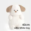 Mignon Bobova Chien Blanc Peluche 40cm Animal en Peluche Doux Moelleux Cadeau d Anniversaire - Chien Blanc