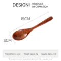 Japanischer Stil Holzlöffel, langer Griff Suppenlöffel für Honig und Kaffee, elegante Variante. - 15cm spitzer Kopf flaches Ende