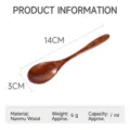 Japanischer Holzlöffel kleiner langer Griff Kaffee Honig Suppe Löffel für Dessert Küche - 14cm spitzer Kopf spitzes Ende