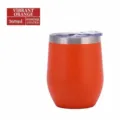 Tazza a uovo isolata sottovuoto in acciaio inox 360ml arancione vivo con coperchio - Tazza Guscio d'Uovo 12oz / Stampaggio a Spruzzo Arancione