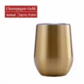 Bicchiere da vino in acciaio inossidabile champagne 360ml tazza isolata variante - Tazza Guscio d'Uovo 12oz / Verniciatura a Spruzzo Oro Champagne