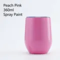 Bicchiere Uovo Acciaio Rosa Pesca 360ml Termico Sottovuoto Tazza Vino Variante Stile - Tazza Guscio d'Uovo 12oz / Verniciato rosa