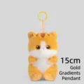 Adorable peluche chat ombré doré 15 cm poupée douce porte-clés pendentif cadeau d'anniversaire - Pendentif Chat Golden Shaded