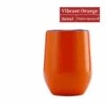 Bicchiere da vino isolato sottovuoto in acciaio inox 360ml tazza arancione vivo metallo - Tazza Guscio d'Uovo 12oz / Verniciatura a Spruzzo Arancione