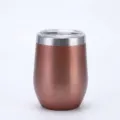 Tazza termica in acciaio inossidabile 360ml tazza da caffè da viaggio oro rosa opaco tazza. - Tazza Guscio d'Uovo 12oz / Verniciatura a Spruzzo Oro Rosa Opaco