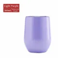 Tazza da vino isolata in acciaio inossidabile sottovuoto 360ml viola chiaro con coperchio. - Tazza Guscio d'Uovo 12oz / Vernice Arcobaleno Viola Chiaro