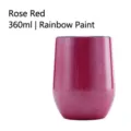 Bicchiere da vino in acciaio inossidabile 360ml rosa rosso tazza isolata glitter cup - Tazza Guscio d'Uovo 12oz / Vernice Arcobaleno Rosso Rosa