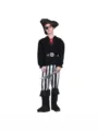 Men's Halloween pirate captain cosplay costume set adult Caribbean stage performance outfit - One Size / Top And Bottom (FF972)