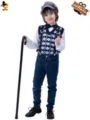 Kinderen oude man kostuum set voor Halloween feest cosplay toneelvoorstelling en verkleed. - 7-9Y / Set (EE803)