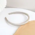 Elegant satin thin headband for women, chic French style hair hoop for daily wear and washing. - Khaki