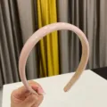 Diadema de cuero PU brillante color sólido aro de pelo ancho elegante accesorio para mujeres - Rosa Coreano