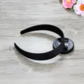 Black wide headband for women, stylish basic hair hoop daily fashion hair accessories. - Pattern #1