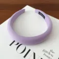 Lavender wide padded headband for women, soft fabric hair hoop for daily fashion styling. - Purple