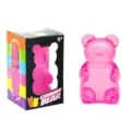 Jouet anti-stress en forme d'ours gélifié rose avec boîte cadeau colorée, jouet souple en TPR doux. - Sac OPP / Ours Rose