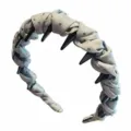 Fashion polka dot fabric wrapped teeth headband non slip hair hoop versatile hair accessory for women - Blue-Grey