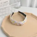 Diadema nudo rosa elegante con estampado de piña para mujeres, accesorio de pelo bonito. - Estampado de Piña / Rosa